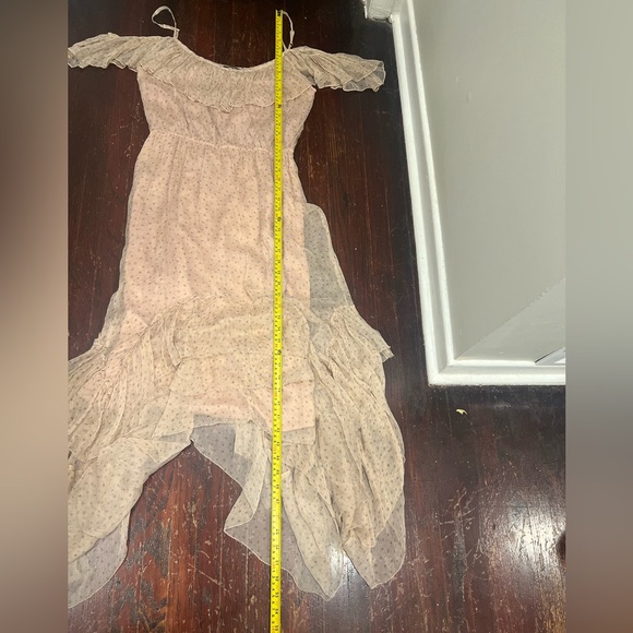 LOVE SAM Midori Cold-Shoulder Asymmetric Printed Georgette Midi Dress - Picture 10 of 12